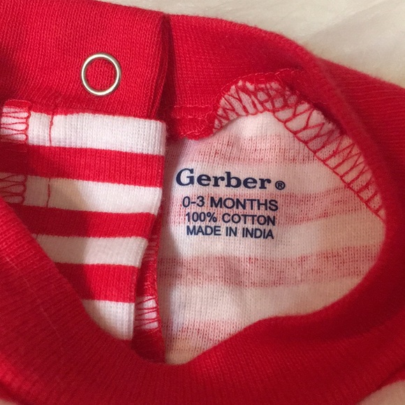 🎅NWT🎅GERBER-CHRISTMAS BODYSUIT 0-3 MONTHS - Picture 6 of 8